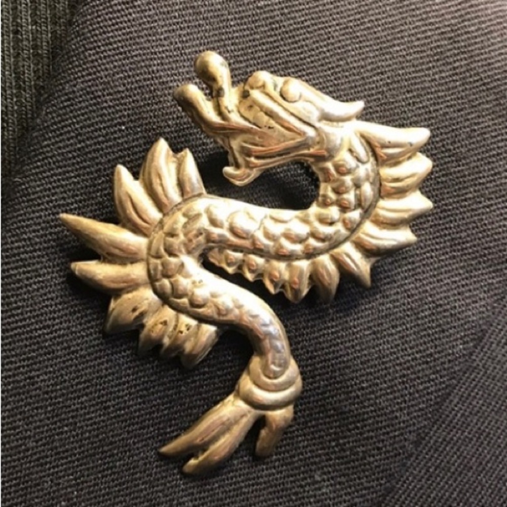 🌺 Year of the Dragon brooch pin pendant